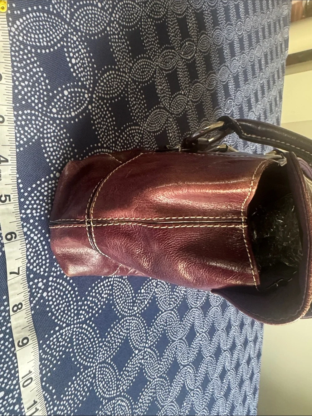 Gianni Bernini Women's Leather Satchel Handbag in Deep Burgundy
